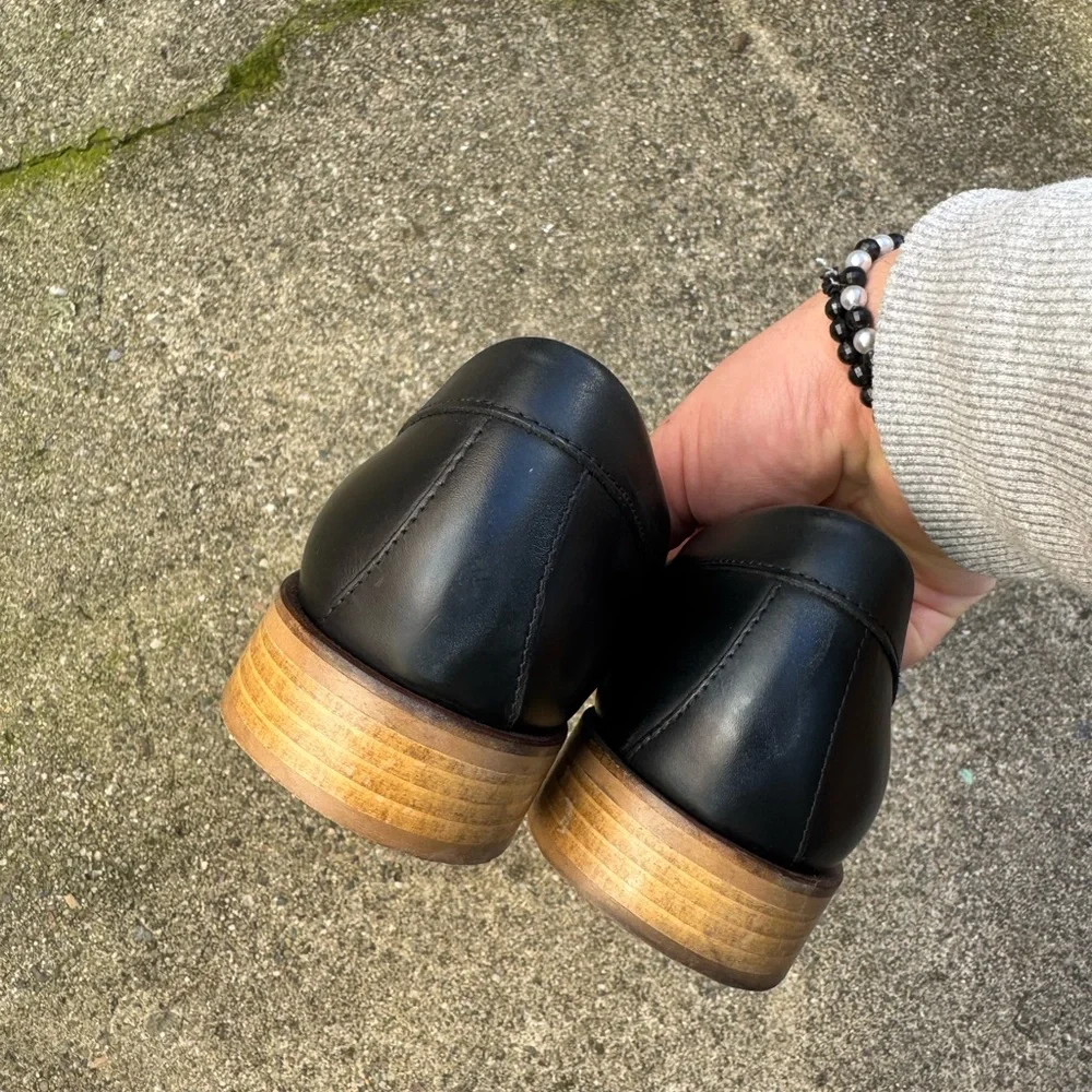 EVERLANE The Modern Loafer in Black Italian Leather Flats Slip On Size 10.5 - Picture 4 of 6